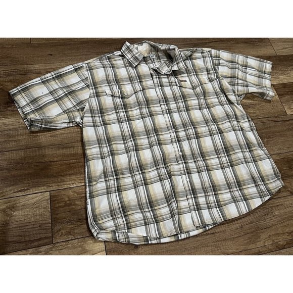 Carhartt Other - Vintage Carhartt Pearl Snap Button Up Plaid Shirt Size XL